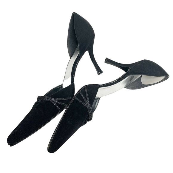 STUART WEITZMAN Women's Black Heels Made in Spain Shoe Size 10.5B - Picture 4 of 11